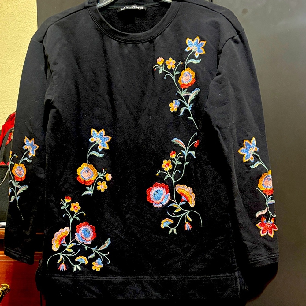 Boston Proper Classic Black Tee